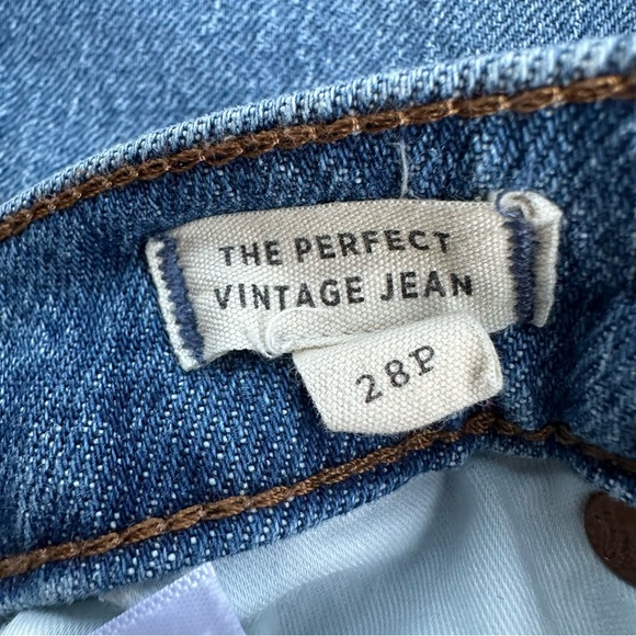 Madewell The Petite Perfect Vintage Jean Raw Hem Edition 28 Women’s Straight Leg - Picture 8 of 9